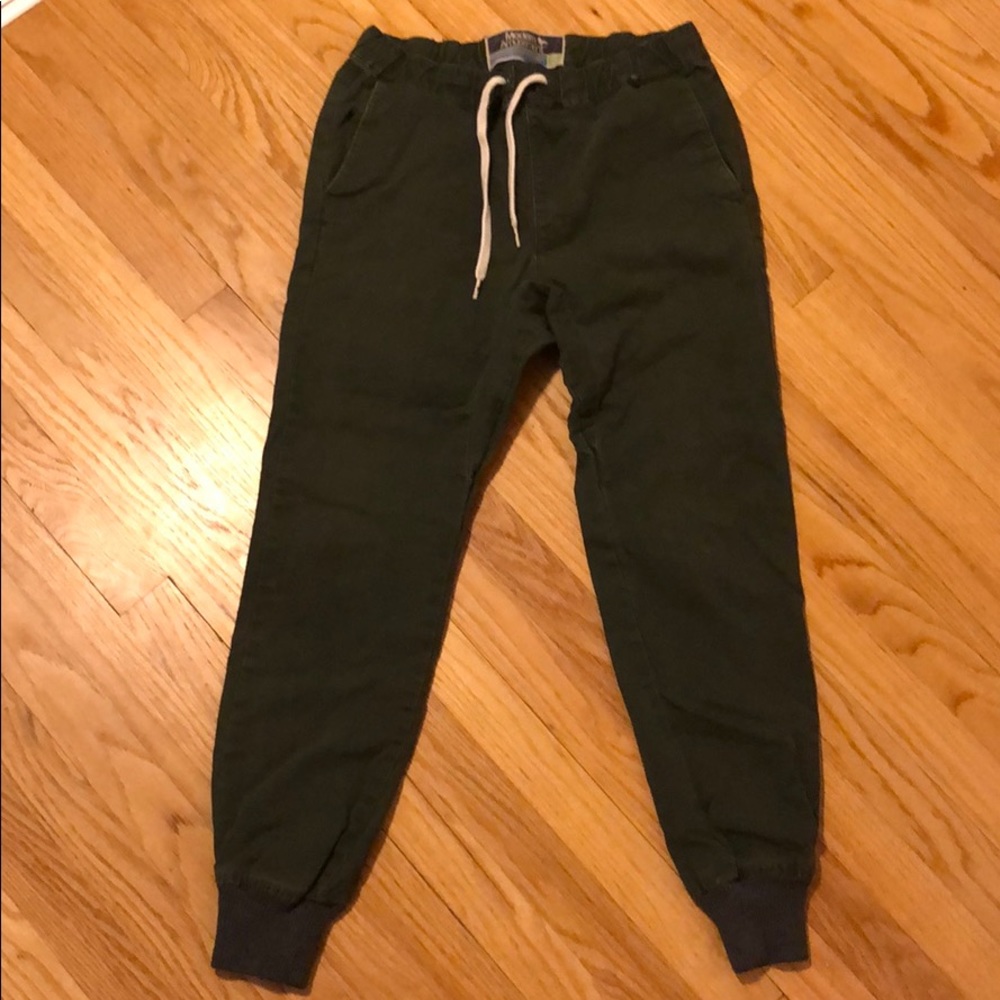 Modern Amusement Green Denim Joggers